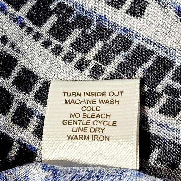 80s VTG Dress Barn Indigo Southwest Beaded Long Sleeve Pop Over Blouse (18/20) - Picture 8 of 11